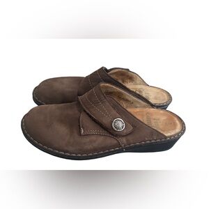 Finn Comfort Women's Santa Fe Soft Leather Arch Support Clogs Size 40 Brown